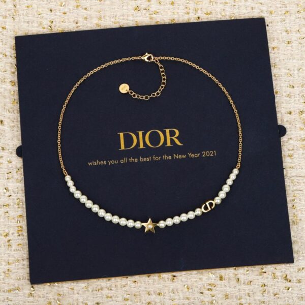 réplica,joyas,joyería,1:1,replica,fake,lujo,barato Boutique / Collar de perlas con forma de estrella de cinco puntas de Dior 25 (DJZBY)
