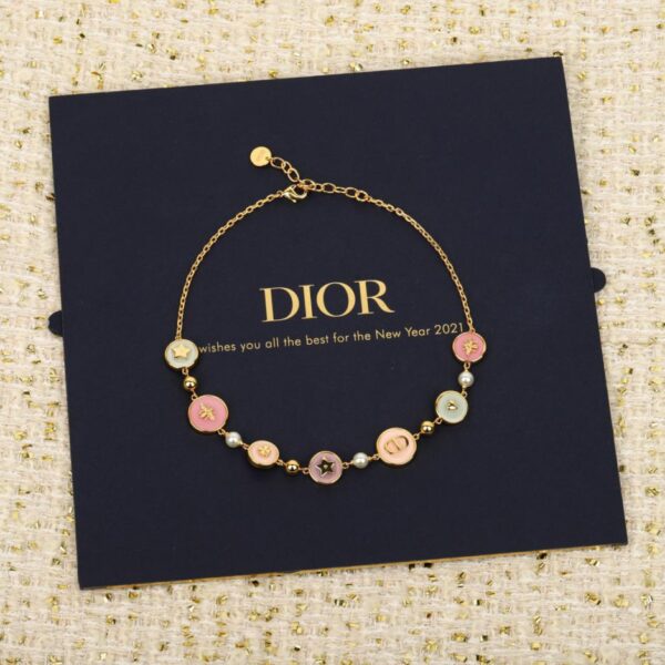 réplica,joyas,joyería,1:1,replica,fake,lujo,barato Boutique / Pulsera de perlas de doble capa con múltiples espejos Dior (TQSUU)