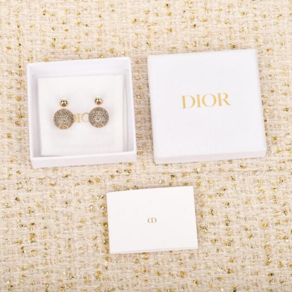 réplica,joyas,joyería,1:1,replica,fake,lujo,barato Boutique / Pendientes de bola de diamante en forma de D (FU28W)