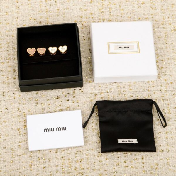 réplica,joyas,joyería,1:1,replica,fake,lujo,barato Boutique / Pendientes de corazón de edición limitada del Festival Qixi de MIUMIU (R9KUG)