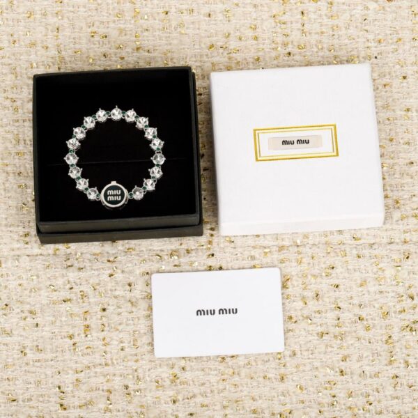 réplica,joyas,joyería,1:1,replica,fake,lujo,barato Boutique / Pulsera MIUMIU con letras esmaltadas y diamantes (HTEHL)