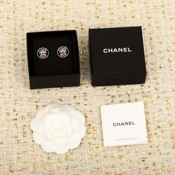 réplica,joyas,joyería,1:1,replica,fake,lujo,barato Boutique / Pendientes Chanel de estrella rosa con letras caladas (K8YQ2)