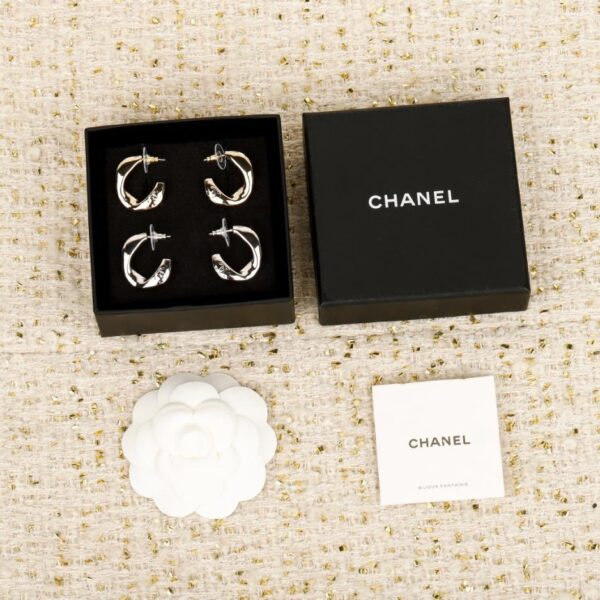 réplica,joyas,joyería,1:1,replica,fake,lujo,barato Boutique / Pendientes Chanel con doble C irregular (XRNZT)