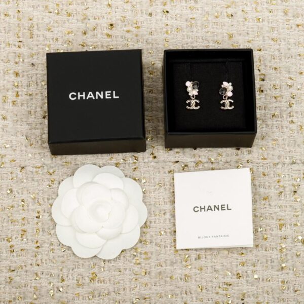 réplica,joyas,joyería,1:1,replica,fake,lujo,barato Boutique / Pendientes de esmalte Chanel de 25 quilates (X8FW1)