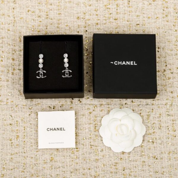 réplica,joyas,joyería,1:1,replica,fake,lujo,barato Boutique / Pendientes Chanel Vertical Doble C (6CVT7)