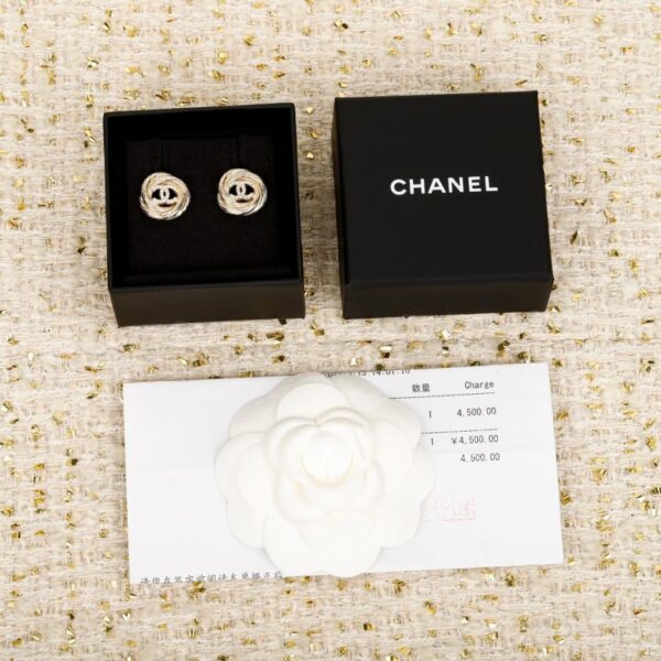 réplica,joyas,joyería,1:1,replica,fake,lujo,barato Boutique / Pendientes Chanel con doble C y rosca redonda (7CLFV)
