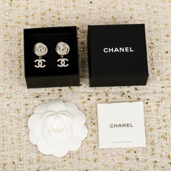 réplica,joyas,joyería,1:1,replica,fake,lujo,barato Boutique / Pendientes Chanel con doble C y rosca redonda (6VM0S)