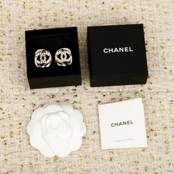 réplica,joyas,joyería,1:1,replica,fake,lujo,barato Boutique / Pendientes cuadrados calados de Chanel (T3KK1)