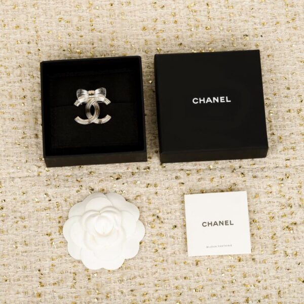 réplica,joyas,joyería,1:1,replica,fake,lujo,barato Boutique / Lazo transparente estilo caramelo de Chanel con diseño de doble C (9YVRM)