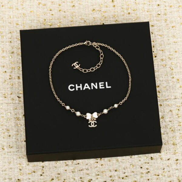 réplica,joyas,joyería,1:1,replica,fake,lujo,barato Boutique / Collar con lazo de cuero Chanel 25B (EUQZH)