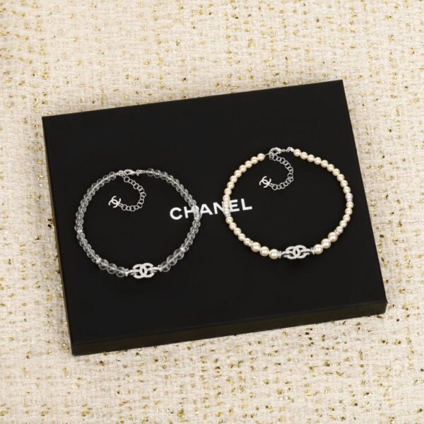 réplica,joyas,joyería,1:1,replica,fake,lujo,barato Boutique / Pendientes de mezclilla con cadena de cuero negro de Chanel: 25 piezas (50660)