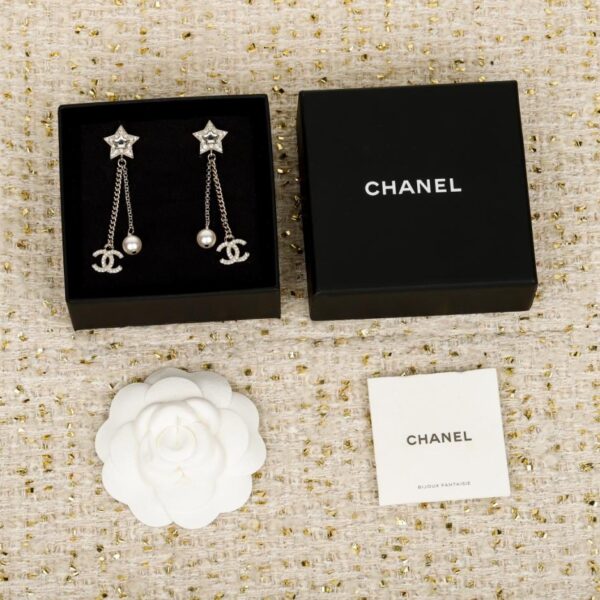 réplica,joyas,joyería,1:1,replica,fake,lujo,barato Boutique / Pendientes Chanel con borlas de estrella de cinco puntas y doble C (IMG20)