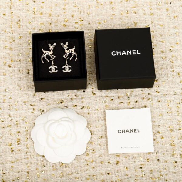 réplica,joyas,joyería,1:1,replica,fake,lujo,barato Boutique / Pendientes de clip redondos de mezclilla con diseño de cuero de Chanel: 25 (9LYUF)