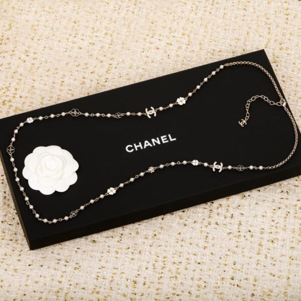 réplica,joyas,joyería,1:1,replica,fake,lujo,barato Boutique / Collar de cintura con perla doble C y diamante de Chanel 2 (9D7UO)