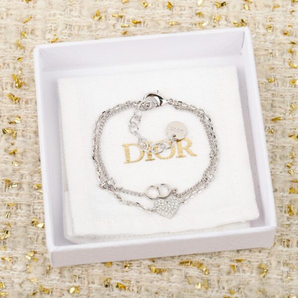 réplica,joyas,joyería,1:1,replica,fake,lujo,barato Pulsera Dior de doble capa con forma de corazón (SHYH6)