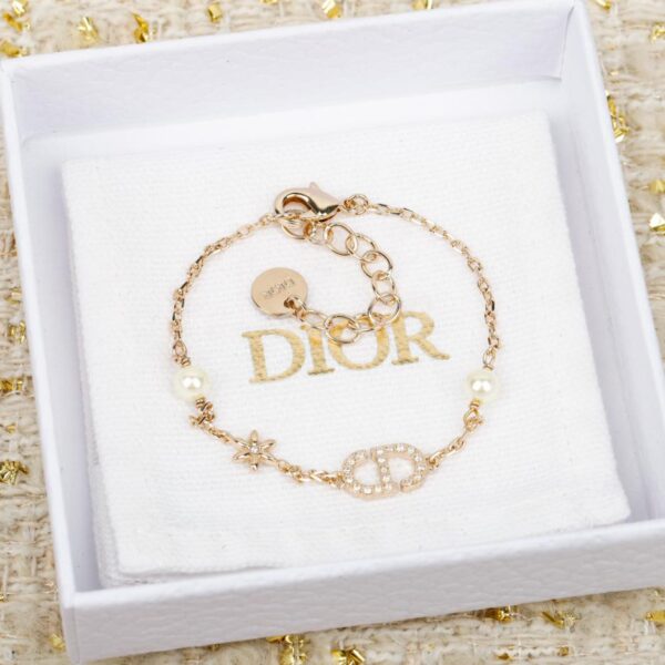 réplica,joyas,joyería,1:1,replica,fake,lujo,barato Pulsera de perlas con flor pequeña Dior CD (2JJZI)