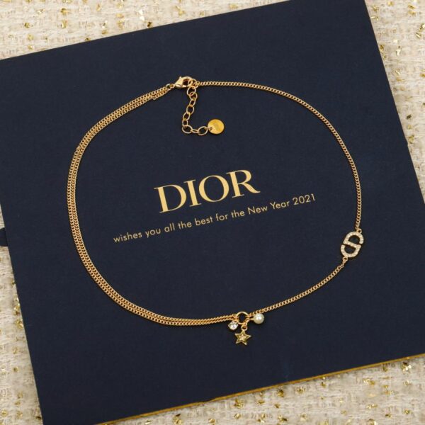 réplica,joyas,joyería,1:1,replica,fake,lujo,barato Collar de perlas con flor pequeña de Dior CD (HGGJQ)