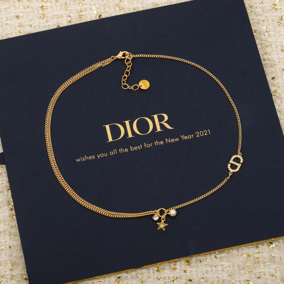 réplica,joyas,joyería,1:1,replica,fake,lujo,barato réplica,joyas,joyería,1:1,replica,fake,lujo,barato Collar pulsera con diamantes y estrella CD de Dior (IE9T3)