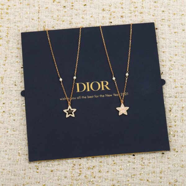 réplica,joyas,joyería,1:1,replica,fake,lujo,barato Collar CD con estrella de cinco puntas de Dior (U03O8)