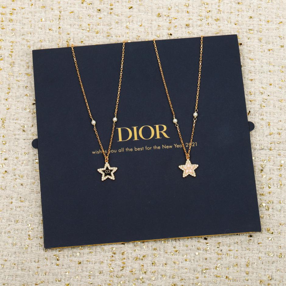 réplica,joyas,joyería,1:1,replica,fake,lujo,barato réplica,joyas,joyería,1:1,replica,fake,lujo,barato Collar CD con estrella de cinco puntas de Dior (GEILA)