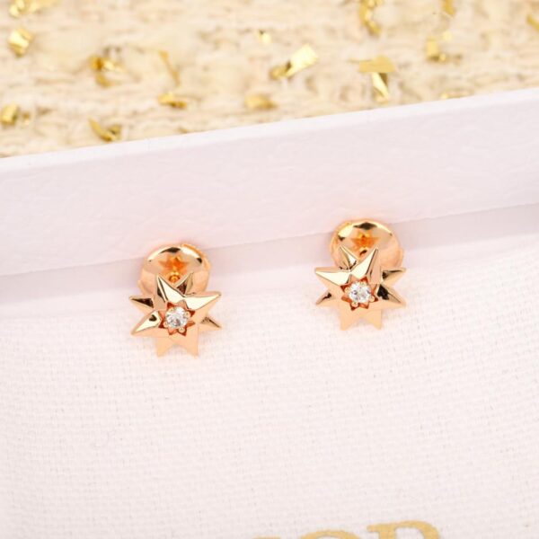 réplica,joyas,joyería,1:1,replica,fake,lujo,barato Pendientes Dior, oro rosa y adornados con preciosos diamantes (ZURIO)