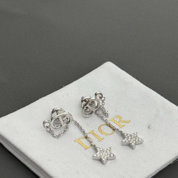 réplica,joyas,joyería,1:1,replica,fake,lujo,barato Pendientes con borlas y estrellas CD de plata de Dior Cool (GI12I)