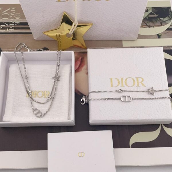 réplica,joyas,joyería,1:1,replica,fake,lujo,barato Pulsera con estrella CD de doble capa de Dior (6J3VN)