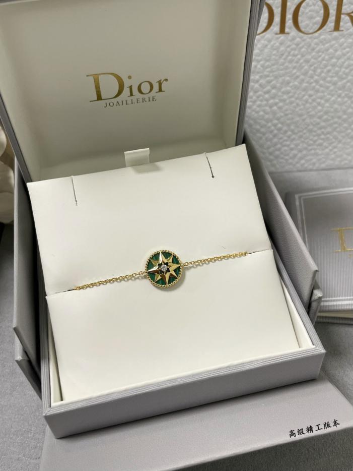 réplica,joyas,joyería,1:1,replica,fake,lujo,barato réplica,joyas,joyería,1:1,replica,fake,lujo,barato Pulsera Dior de malaquita natural con brújula en oro V (S4L0J)