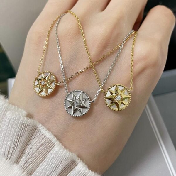 réplica,joyas,joyería,1:1,replica,fake,lujo,barato Collar Dior High White Mother of Pearl Compass en oro V (E6M2W)