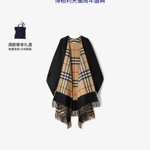 réplica,joyas,joyería,1:1,replica,fake,lujo,barato La última capa chal de jacquard con cuadros en contraste de Burberry (1EOCB)