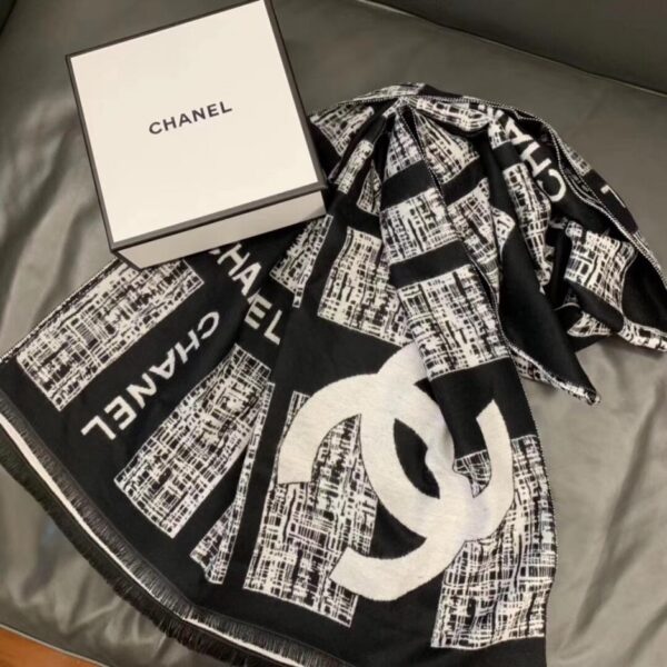 réplica,joyas,joyería,1:1,replica,fake,lujo,barato Bufanda clásica de cachemira cepillada de Chanel (RIVU5)