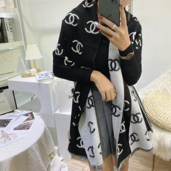 réplica,joyas,joyería,1:1,replica,fake,lujo,barato Nueva bufanda de lana de Chanel (KVJBG)