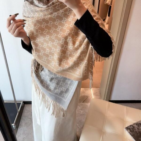 réplica,joyas,joyería,1:1,replica,fake,lujo,barato Bufanda con estampado del logotipo de doble G de GUCCI (FQCXG)