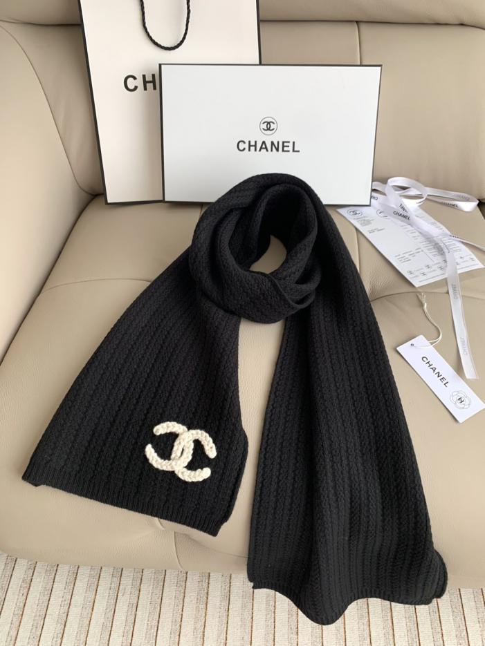 réplica,joyas,joyería,1:1,replica,fake,lujo,barato réplica,joyas,joyería,1:1,replica,fake,lujo,barato Bufanda de punto negra CHANEL (IUXON)