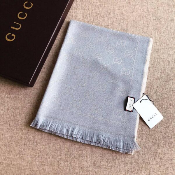 réplica,joyas,joyería,1:1,replica,fake,lujo,barato Bufanda GUCCI de jacquard con doble G 100 % lana (UNN2D)