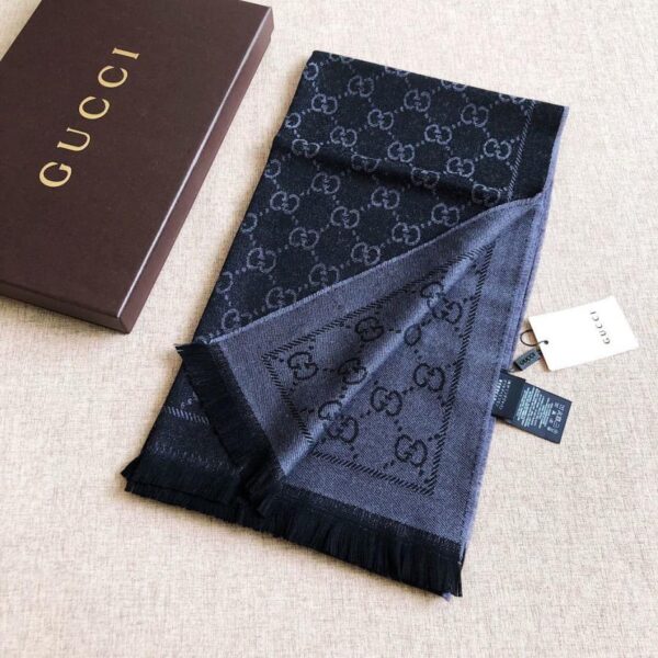 réplica,joyas,joyería,1:1,replica,fake,lujo,barato Bufanda GUCCI de jacquard con doble G 100 % lana (BV8KA)