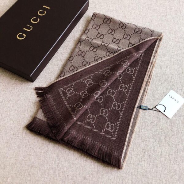 réplica,joyas,joyería,1:1,replica,fake,lujo,barato Bufanda GUCCI de jacquard con doble G 100 % lana (LXR6W)
