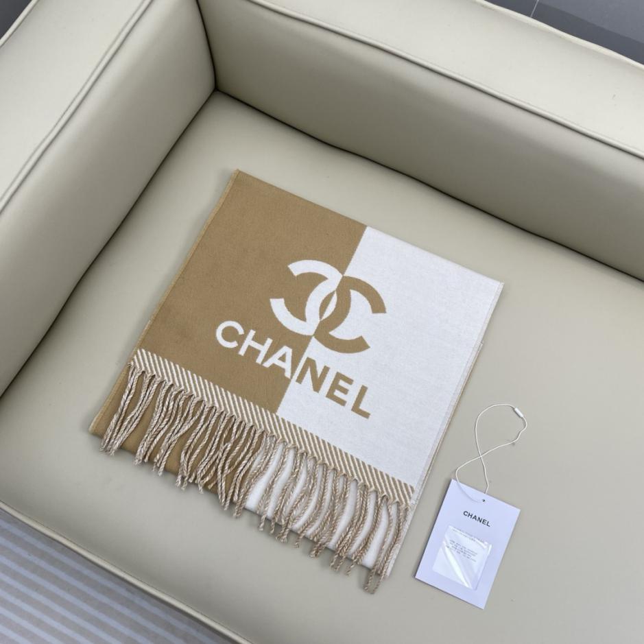 réplica,joyas,joyería,1:1,replica,fake,lujo,barato réplica,joyas,joyería,1:1,replica,fake,lujo,barato Bufanda de Chanel con bloques de color de doble cara (CXIEX)