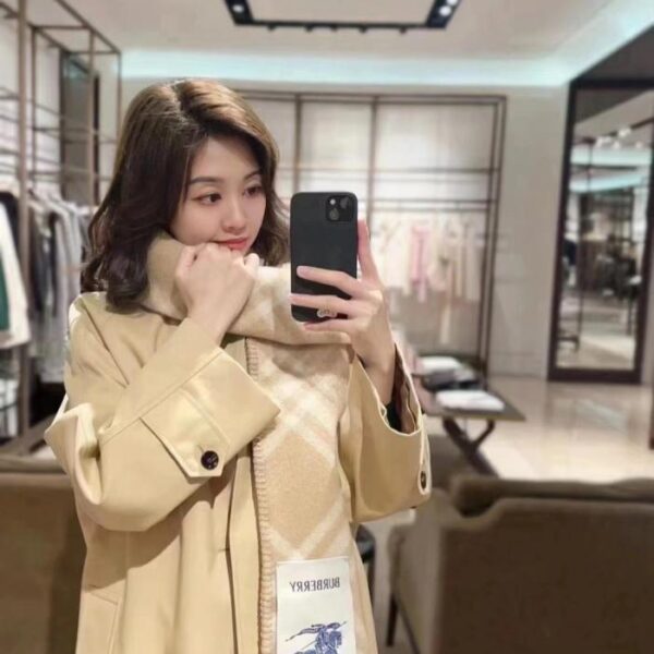réplica,joyas,joyería,1:1,replica,fake,lujo,barato Bufanda Burberry de mezcla de cachemira y lana (7V1T4)