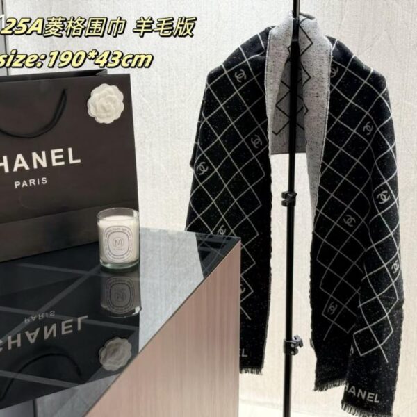 réplica,joyas,joyería,1:1,replica,fake,lujo,barato Bufanda acolchada CHANEL, versión lana (S1HWR)