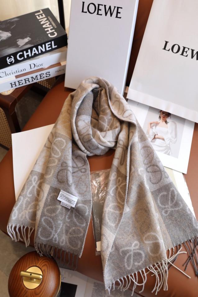 réplica,joyas,joyería,1:1,replica,fake,lujo,barato réplica,joyas,joyería,1:1,replica,fake,lujo,barato Bufanda LOEWE de lana y cachemira en dos tonos con diseño de cuadros (JFVZH)