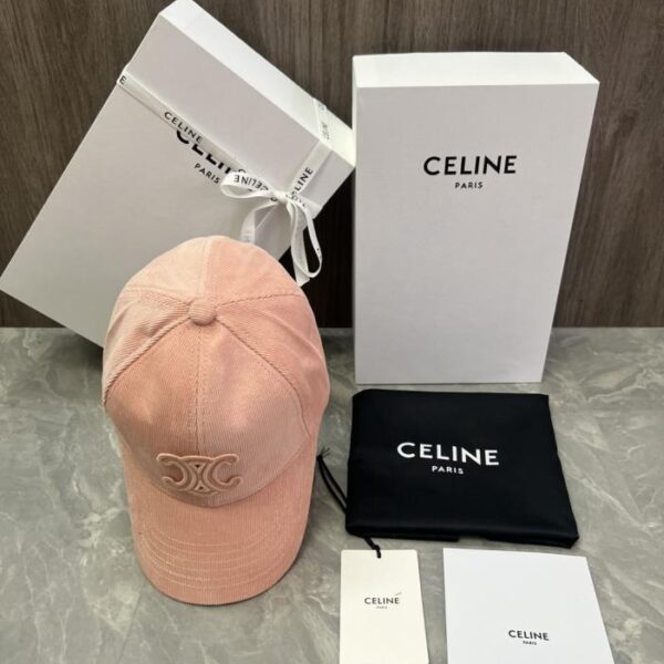 réplica,joyas,joyería,1:1,replica,fake,lujo,barato Gorra de béisbol CELINE Original Custom Cotton Velvet con aplique de logotipo (O3YVTQ) – Mismo estilo que en el sitio web oficial.