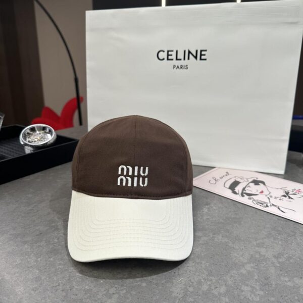 réplica,joyas,joyería,1:1,replica,fake,lujo,barato Gorra de béisbol clásica bordada de Miu Miu (YHHIW0)