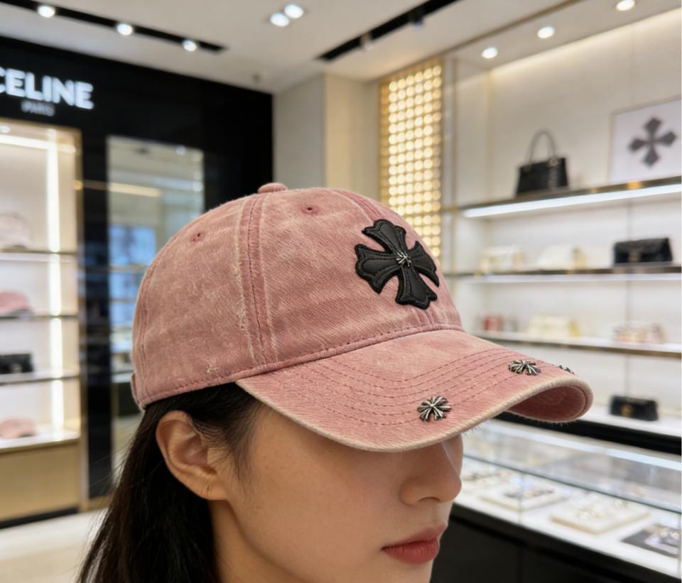 réplica,joyas,joyería,1:1,replica,fake,lujo,barato réplica,joyas,joyería,1:1,replica,fake,lujo,barato Gorra de béisbol Chrome Hearts con cruz desgastada (Y8UK90)