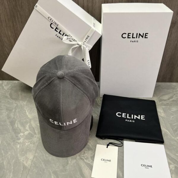 réplica,joyas,joyería,1:1,replica,fake,lujo,barato Gorra de béisbol CELINE Original Custom Cotton Velvet con aplique de logotipo (2Y8HCY) – Mismo estilo que en el sitio web oficial