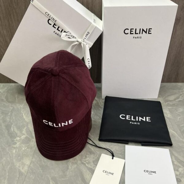 réplica,joyas,joyería,1:1,replica,fake,lujo,barato Gorra de béisbol CELINE Original Custom Cotton Velvet con aplique de logotipo (GB4SHQ) – Mismo estilo que en el sitio web oficial