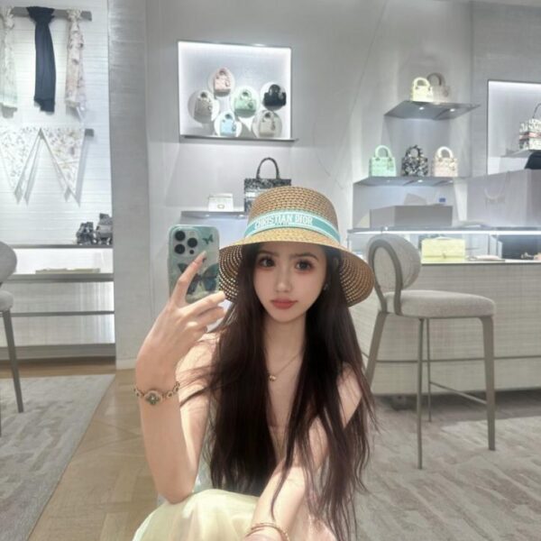 réplica,joyas,joyería,1:1,replica,fake,lujo,barato Sombrero de paja Dior, sombrero de copa calado (MTAMXD)