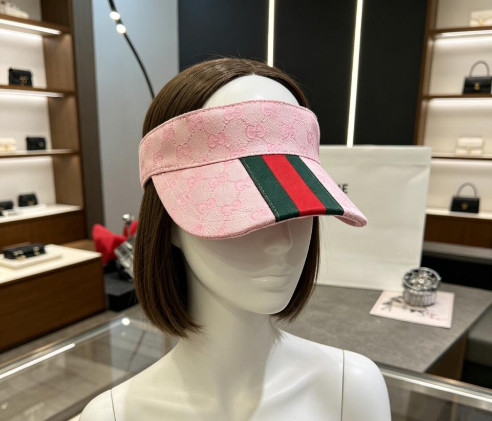 réplica,joyas,joyería,1:1,replica,fake,lujo,barato réplica,joyas,joyería,1:1,replica,fake,lujo,barato Visera clásica de GUCCI con cinta roja y verde (O6DDIT)