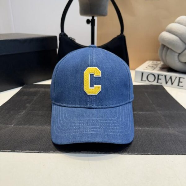 réplica,joyas,joyería,1:1,replica,fake,lujo,barato Última gorra de béisbol de CELINE con logotipo C bordado (AGRRJN)