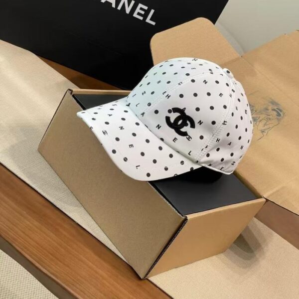 réplica,joyas,joyería,1:1,replica,fake,lujo,barato Gorra de béisbol de lunares de Chanel (3H64KD)